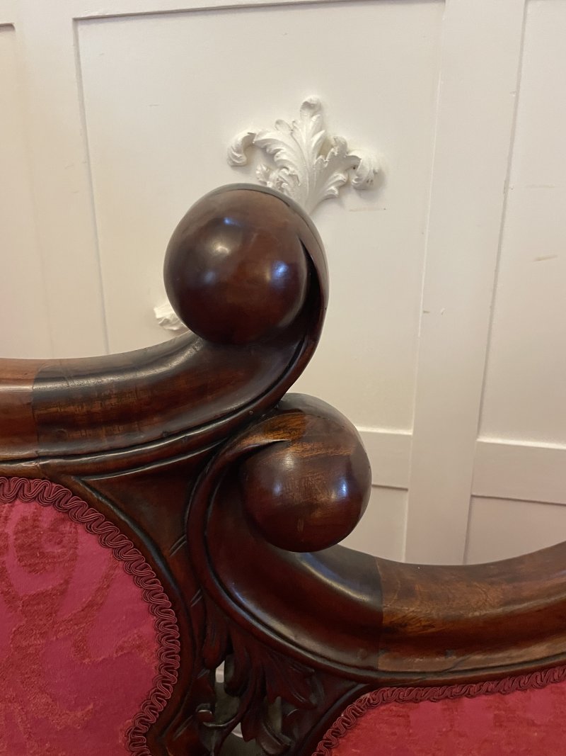 Outstanding Quality Antique Victorian Carved Mahogany Chaise Longue - Image 13